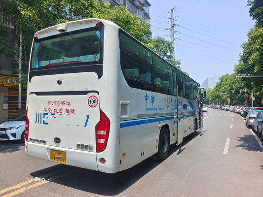 A saída traseira usada do motor do ônibus branco pequeno de Yutong dos assentos do ônibus 39 usou o ônibus luxuoso para África
