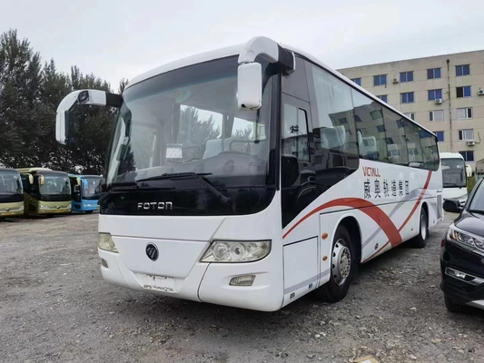 O ônibus usado do curso usou a cor branca da disposição dos assentos 2+3 do motor 55 do ônibus BJ6103 Weichai de Foton