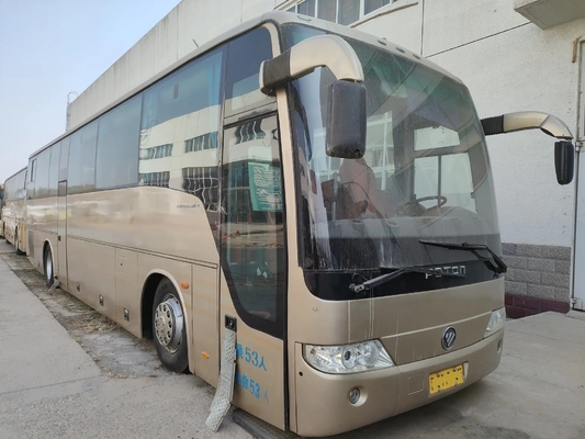 Mão comercial usada Foton BJ6120 do motor 330hp segundo de Yuchai dos assentos das portas dobro 53 do ônibus