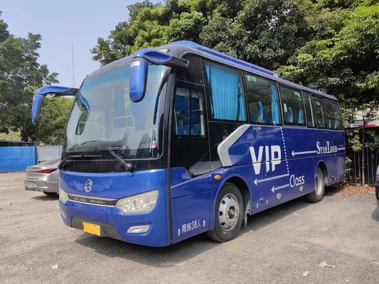 òs assentos do motor 220hp 38 de Yuchai do ônibus da mão que selam a janela 8,7 medidores de Dragon Bus dourado usado XML6887