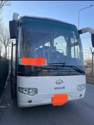 EURO usado IV do ônibus do passageiro 53 motor do condicionador de ar 330hp dos assentos 12 medidores mão KLQ6129 da cor branca de ?a