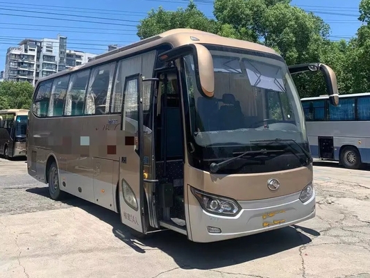 Treinador usado Bus Weichai Engine 34 assentos uma cor dourada de 2018 anos 8 medidores de ?a mão Kinglong XMQ6802