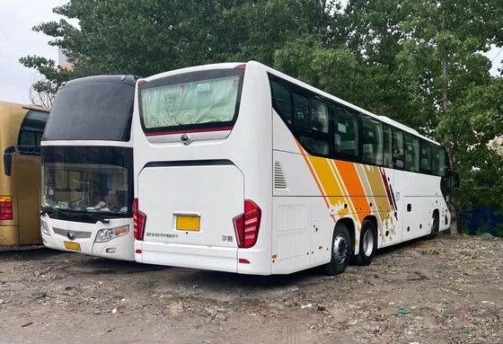O motor definidamente grande dobro de Weichai dos assentos do compartimento de bagagem 48 do ônibus da segunda mão com A/C usou o ônibus de excursão ZK6137