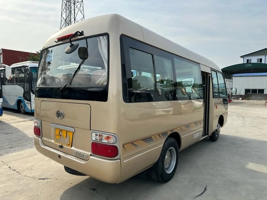 O EURO usado IV dos negociantes do minibus 19 assentos Champagne Color Yuchai Engine 6 mede o ônibus usado HK6606 de Ankai da porta de dobramento