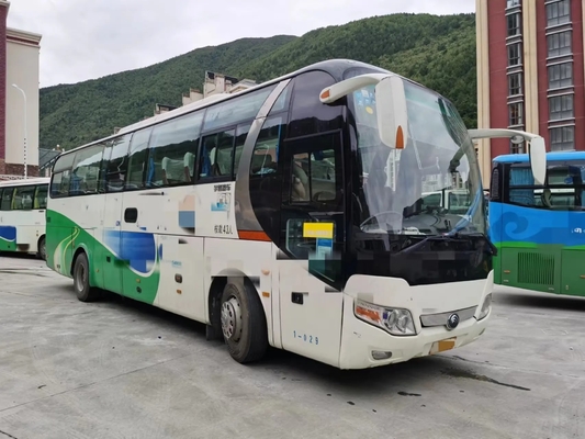 Ônibus usado ZK6110 LHD/RHD de Yutong da mão do motor 310hp ò de Yuchai da suspensão da bolsa a ar do EURO IV dos assentos do treinador 43 do ônibus