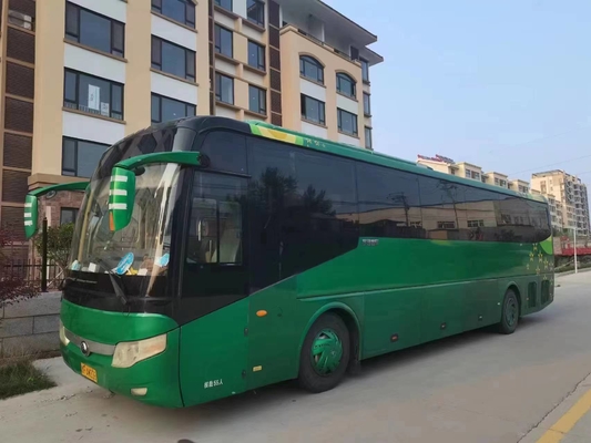 Treinador luxuoso Green Color dos assentos dos ônibus interurbanos 55 2017 ônibus ZK6127 de Yutong da mão de transmissão manual segunda do ano