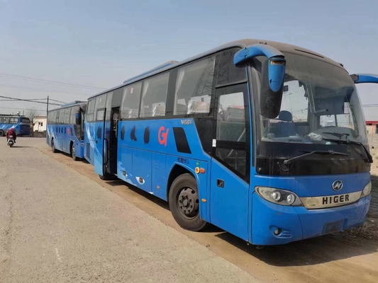 Ônibus mais alto usado KLQ6115 movimentação azul diesel da mão da disposição dos assentos do motor 280hp 2+3 de Yuchai dos assentos da cor 59 do ônibus da ?a
