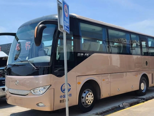 Ônibus diesel usados assentos do padrão de emissão 35 do EURO IV de 2015 anos que selam a janela Champagne Color Ankai Bus HFF6859