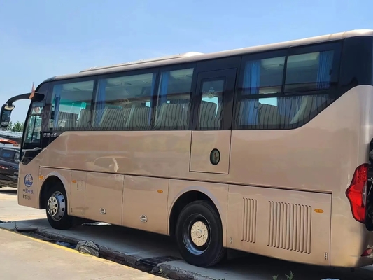 Ônibus diesel usados assentos do padrão de emissão 35 do EURO IV de 2015 anos que selam a janela Champagne Color Ankai Bus HFF6859
