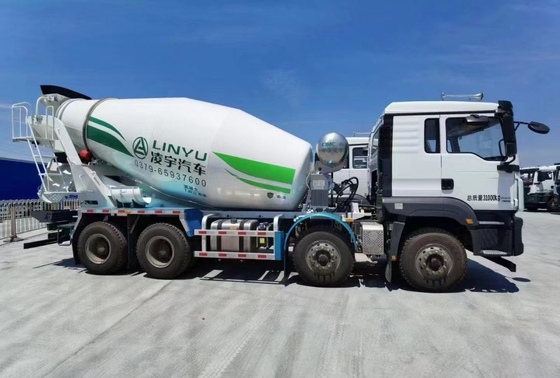 Caminhões pesados usados 8*4 modo de condução Shacman Caminhão misturador de concreto 12 cúbico