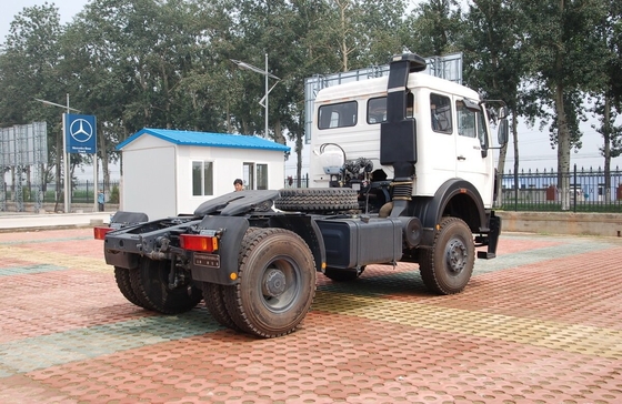 6 Pneus usados camiões de carga média 4 * 2 Beiben cabeça de tractor 300 hp teto plano Euro 3