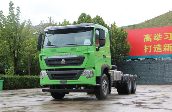 6*4 fornecedores de camiões de descarga Sinotruck Howo T7H Verde 6 cilindros 400hp Motor potente