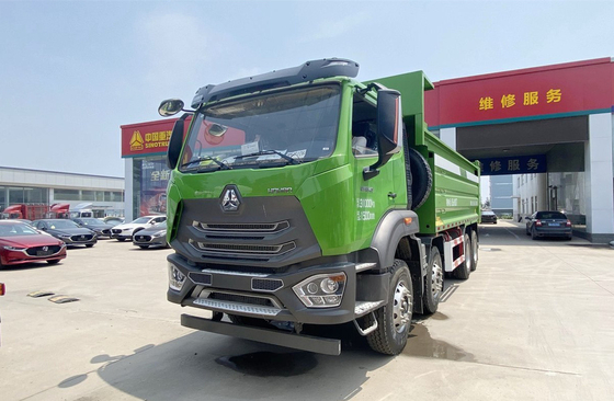 Howo 8x4 caminhão de descarga 340hp Construção urbana Resíduos de transporte 12 rodas Primavera de folha