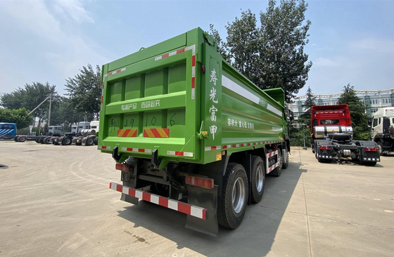 Howo 8x4 caminhão de descarga 340hp Construção urbana Resíduos de transporte 12 rodas Primavera de folha