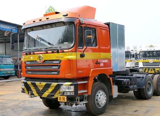 Cabeça de Tractor Truck Shacman Cavalo de Transporte de Gás 6 * 4 com 3 eixos Weichai 350hp LNG Manual