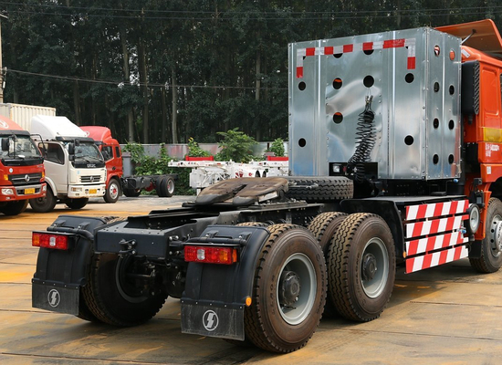 Cabeça de Tractor Truck Shacman Cavalo de Transporte de Gás 6 * 4 com 3 eixos Weichai 350hp LNG Manual