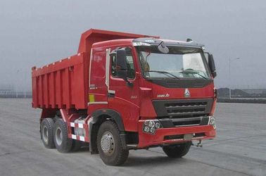 Caminhões de caminhão basculante da mão de Dongfeng da cor vermelha os òs com 6x4 conduzem o motor diesel do EURO 3