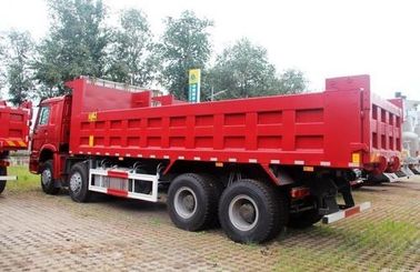 Caminhões de caminhão basculante da mão de Dongfeng da cor vermelha os òs com 6x4 conduzem o motor diesel do EURO 3