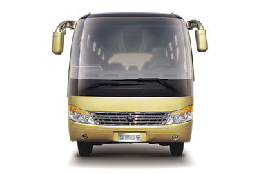 Ônibus usado 30 assentos do curso, tipo de Yutong do ônibus de turista da mão do amarelo segundo