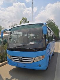 Ônibus usados pequenos de Yutong com 25 o ônibus ZK6660D da mão do suporte segundo da emissão do Euro III dos assentos