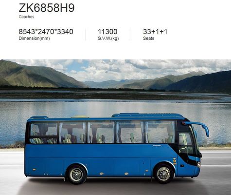 6 do ônibus brandnew do yutong do pneu assentos traseiros ZK6858 do motor 35 com preço do disoucnt na promoção