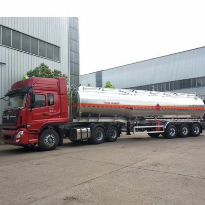 3 eixos 45000 litros abastecem o reboque do caminhão da gasolina do tanque de óleo do petroleiro do transporte