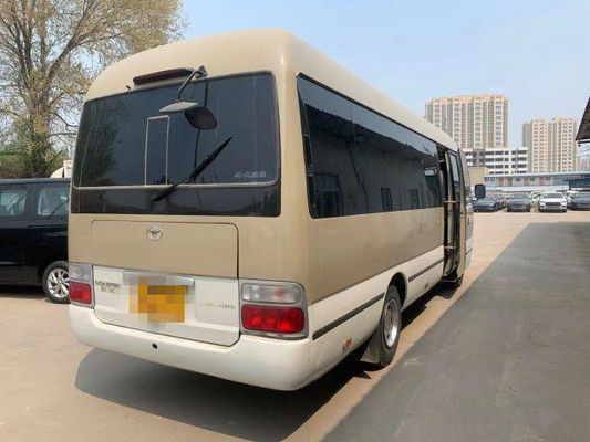 O ônibus usado 20 assentos da pousa-copos usou Mini Bus Toyota Coaster Bus com o motor de gasolina 2TR direção da mão esquerda de 2007 anos