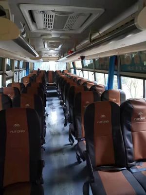 44 treinador usado ônibus usado assentos Bus de Yutong ZK6102D motores diesel da direção LHD do motor da parte dianteira de 2014 anos