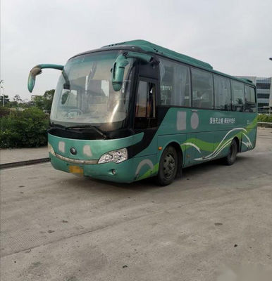 O ônibus de excursão usado Yutong ZK6858 34 assenta a suspensão de aço Yuchai 162kw do ar do chassi