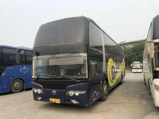 Esquerda traseira de vidro dobro usada do motor de 50 assentos do ônibus ZK6127 de Yutong que dirige portas dobro