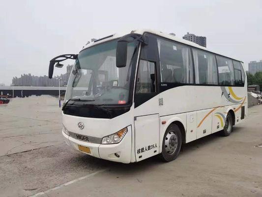 O motor traseiro usado 140kw de Yuchai de uns assentos mais altos do ônibus KLQ6808 35 usou quilômetro de Bus Steel Chassis do treinador o baixo