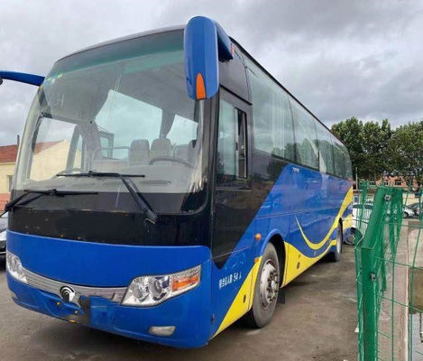 De Yutong do tipo ônibus usado de Yutong do passageiro do Euro de Yuchai do motor das portas dobro do ônibus 54seats da mão em segundo IV traseiro diesel