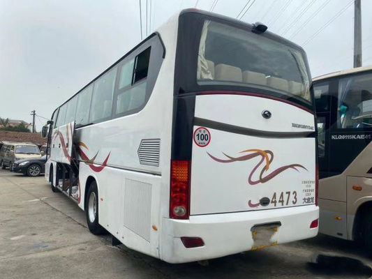 O treinador usado usado Bus XMQ6129 das portas dobro dos assentos do ônibus 53 de Kinglong saiu da direção