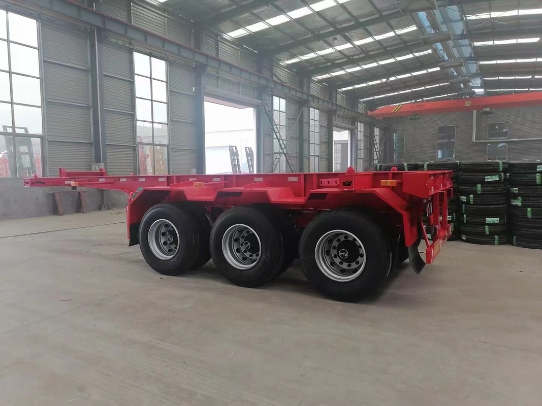 Três brandnew de Axle Semi Trailer Platform Trailer feitos em China