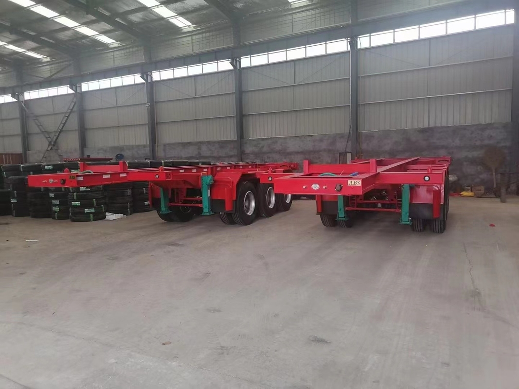 Três brandnew de Axle Semi Trailer Platform Trailer feitos em China