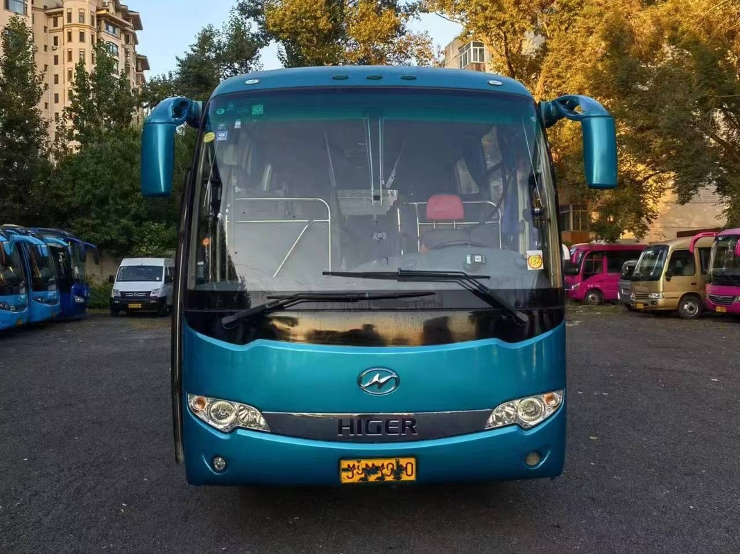 KLQ6796 mais alto luxuoso usou a suspensão da mola de placa do motor 147kw da parte traseira dos assentos LHD dos ônibus 34 do treinador