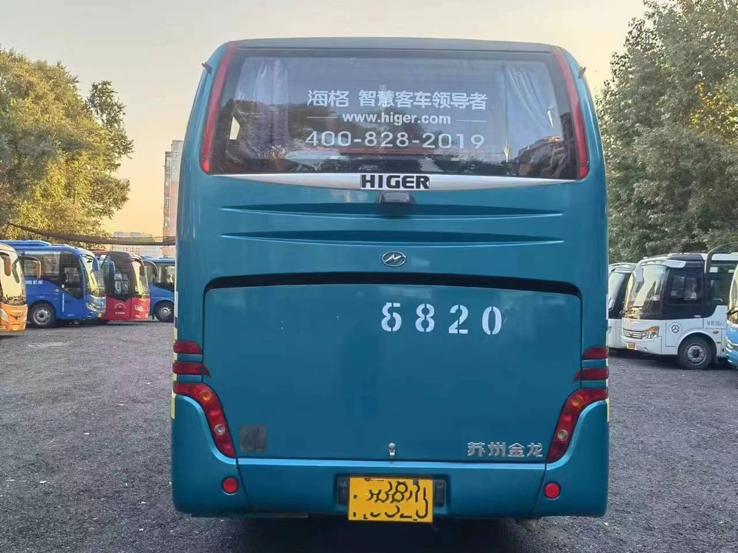 KLQ6796 mais alto luxuoso usou a suspensão da mola de placa do motor 147kw da parte traseira dos assentos LHD dos ônibus 34 do treinador