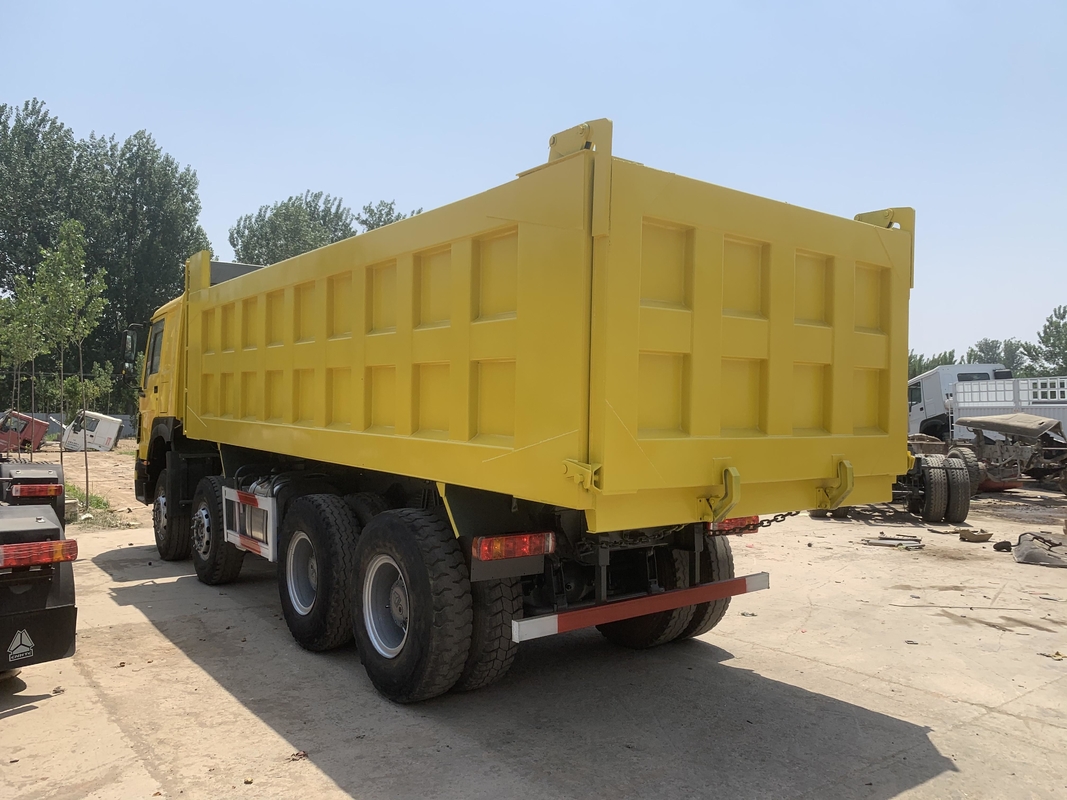 Sino caminhão usado 371-375-420hp do tipo novo diesel da condução à direita HOWO de Tipper Truck 8*4 dos caminhões