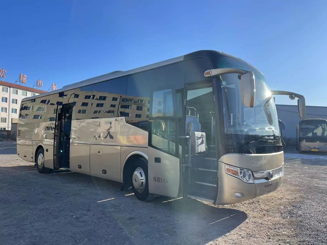 Motor luxuoso usado da parte traseira de Weichai do tipo de Yutong da movimentação da mão de Two Doors Left do treinador dos ônibus 51seats