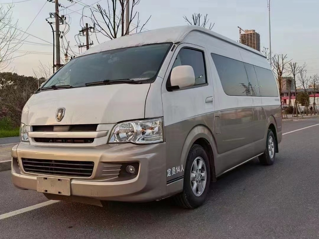 copo dourado SY6548 Mini Van de Front Engine Use Gasoline Used dos òs assentos de Mini Bus 14 da mão