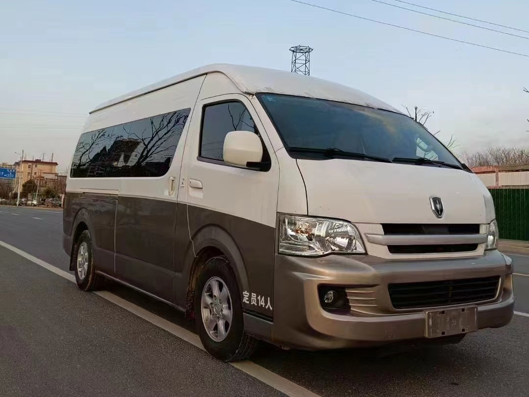 copo dourado SY6548 Mini Van de Front Engine Use Gasoline Used dos òs assentos de Mini Bus 14 da mão