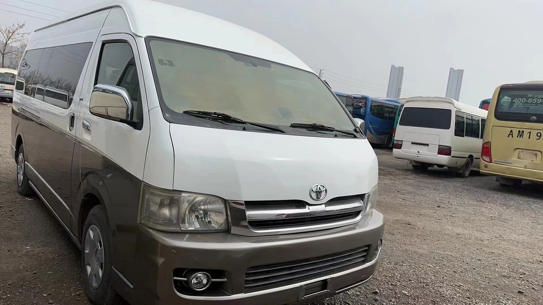 Japonês usado transporta Toyota Hiace 15 assenta o segundo óleo luxuoso Front Engine Charger Plug do minibus