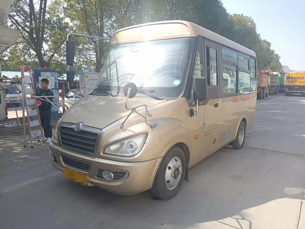 Segunda mão Mini Van Front Engine Folding Gate Slidng Windows 14 Dongfeng usado assentos Mini Bus EQ6550