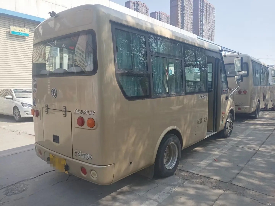 Segunda mão Mini Van Front Engine Folding Gate Slidng Windows 14 Dongfeng usado assentos Mini Bus EQ6550