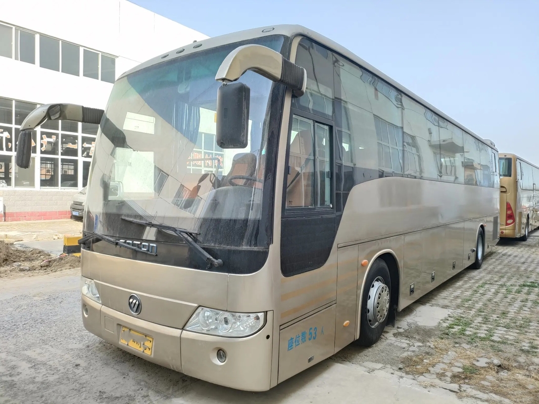 Mão comercial usada Foton BJ6120 do motor 330hp segundo de Yuchai dos assentos das portas dobro 53 do ônibus