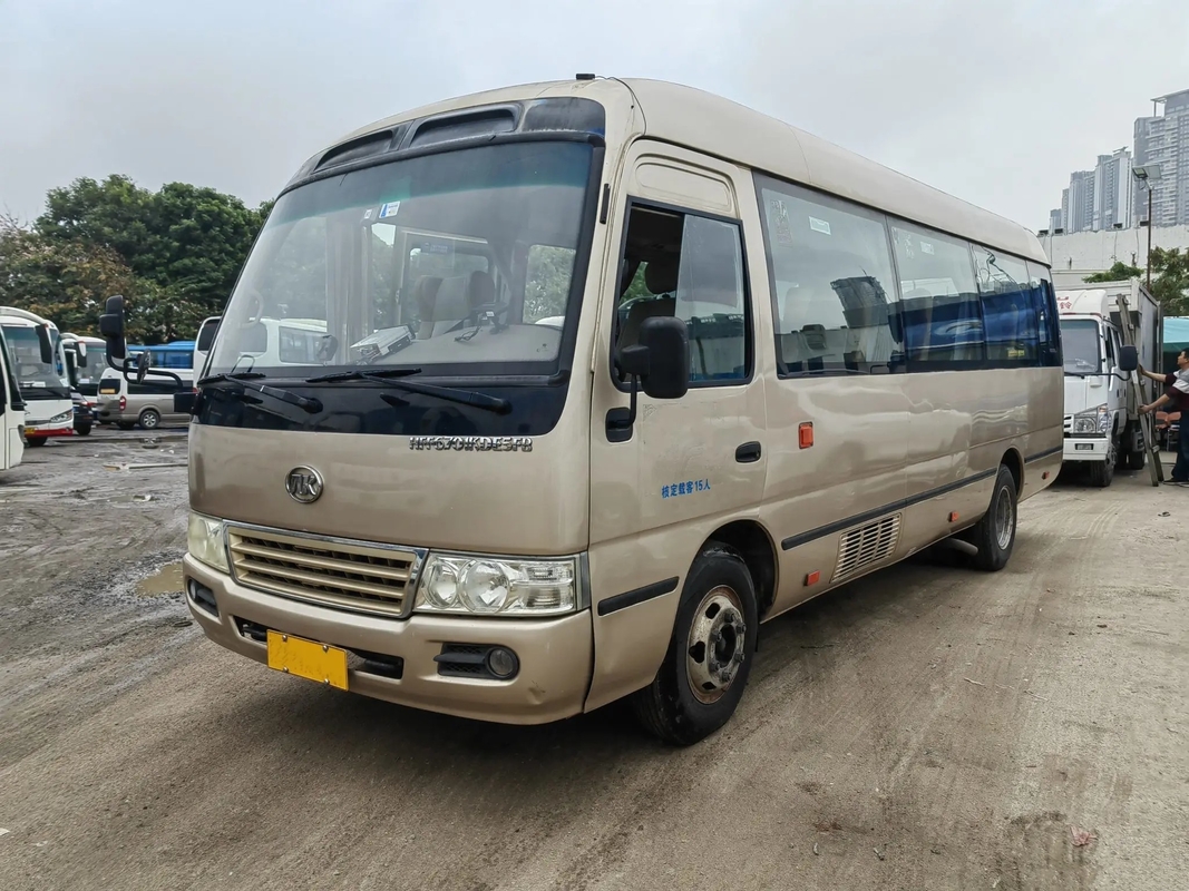 a ?a mão Mini Bus 15 assenta a porta de balanço externo Champagne Color 7 mede o ônibus de excursão de Ankai HFF6701