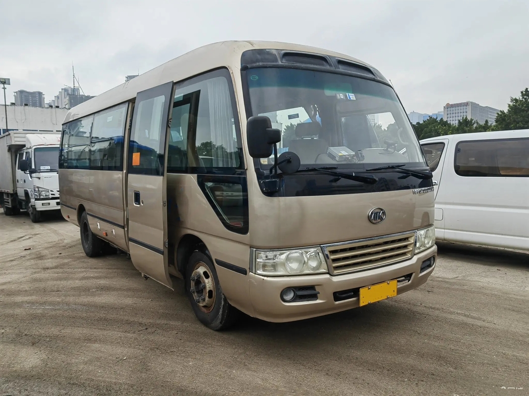 a ?a mão Mini Bus 15 assenta a porta de balanço externo Champagne Color 7 mede o ônibus de excursão de Ankai HFF6701