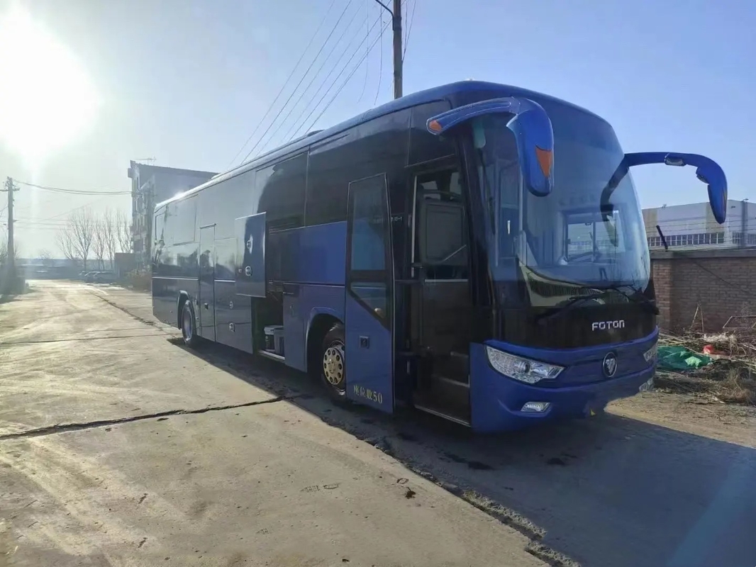 O motor 12 de Weichai do ônibus de turista da segunda mão mede portas dobro 50 assentos Foton usado C.A. BJ6122