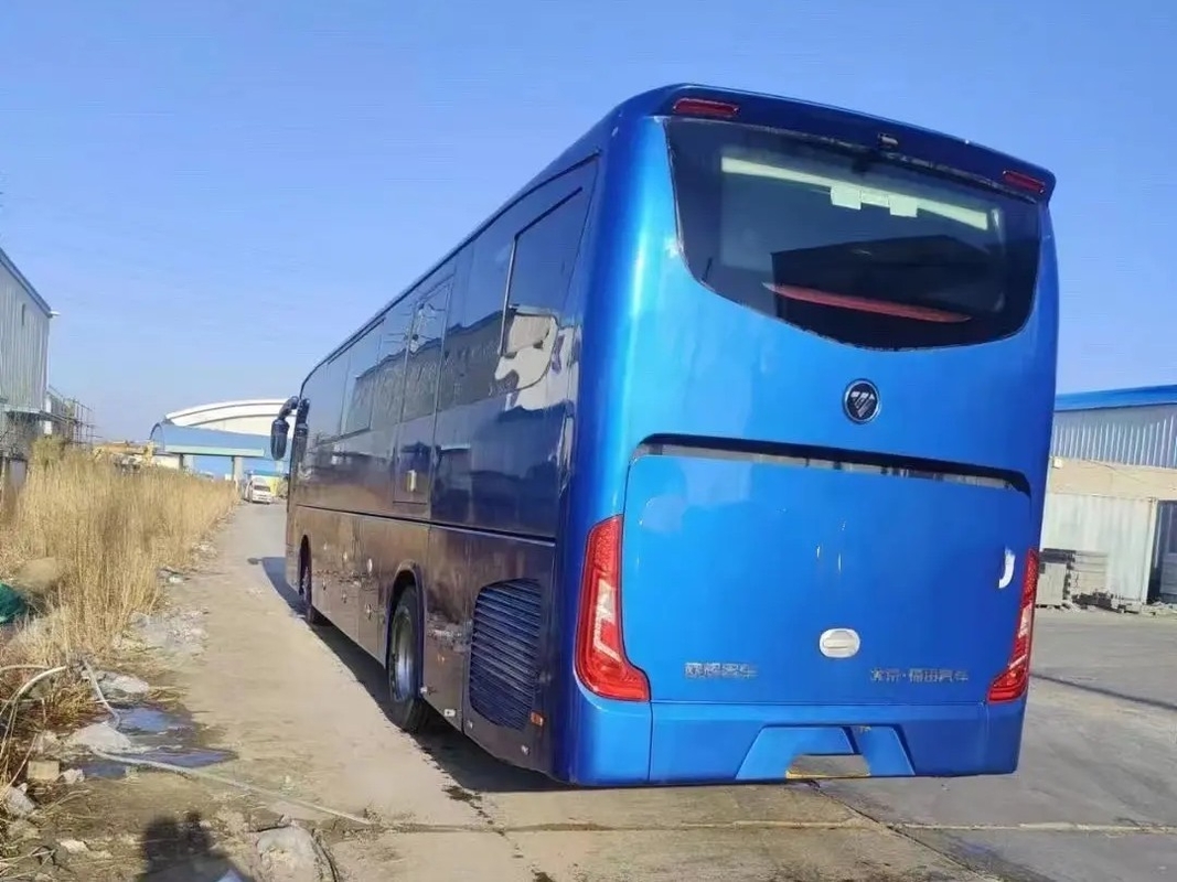 O motor 12 de Weichai do ônibus de turista da segunda mão mede portas dobro 50 assentos Foton usado C.A. BJ6122