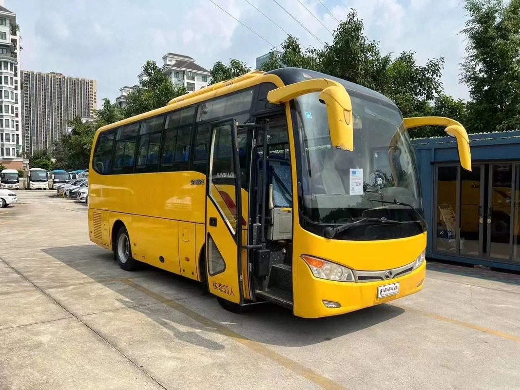 Ônibus usado XMQ6759 de Kinglong da mão da janela de deslizamento do A/C da transmissão manual dos assentos do motor 33 de Yuchai do ônibus do passageiro ò